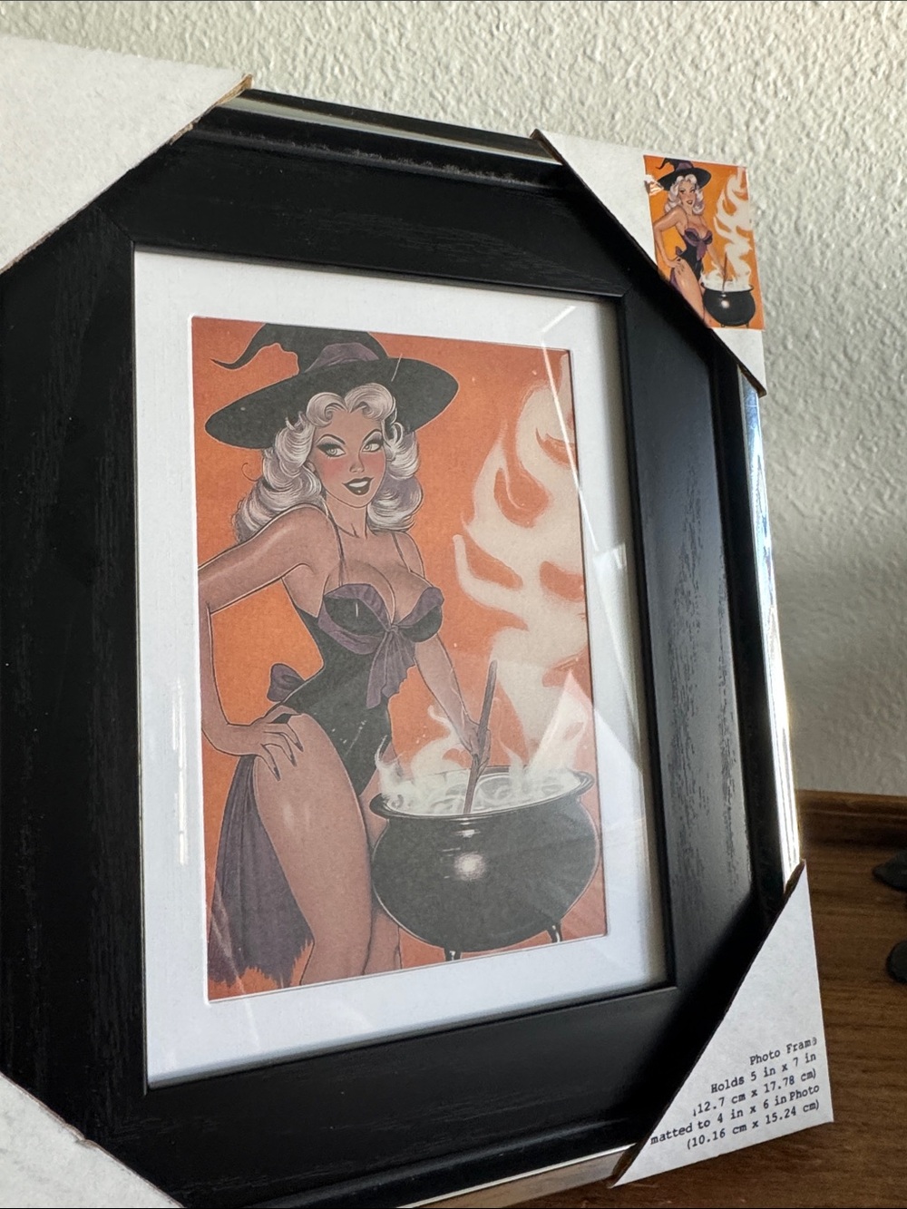 Black Framed Witch 🖤🎃 Pin-Up Art Print